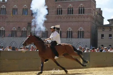 Palio di Siena 16 agosto 2022: Tratta, si sono corse le batterie