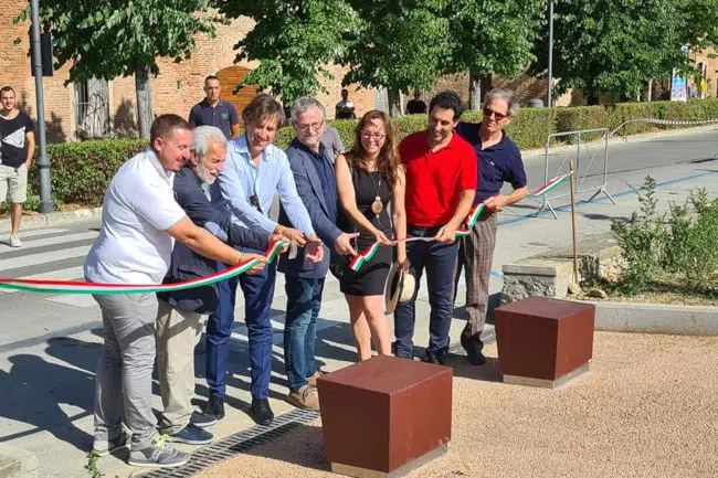 Buonconvento, ”Porta del Parco”: inaugurato il parcheggio previsto nel primo lotto