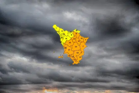 Allerta arancione in Toscana per temporali e rischio idrogeologico-idraulico fino a venerdì mattina