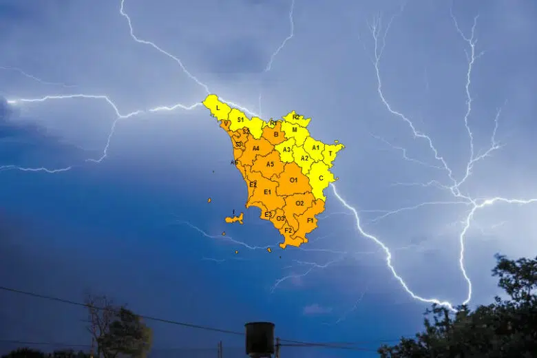 Temporali e rischio idrogeologico: allerta arancione su costa e zone centrali della Toscana