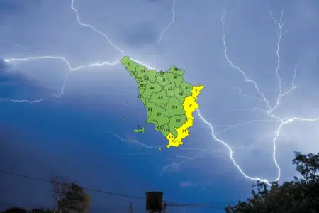 Maltempo, codice giallo per temporali forti esteso in parte della Toscana fino alle prime ore di sabato