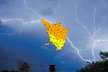 Temporali forti e rischio idrogeologico, codice arancione per zone centro-settentrionali della Toscana