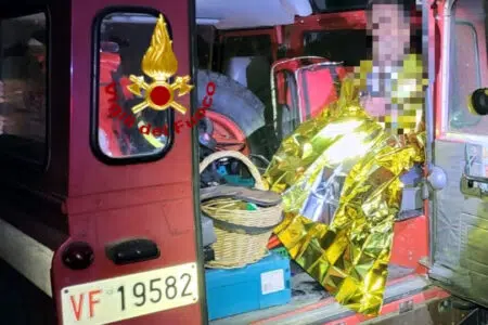 73enne disperso tra i boschi ritrovato nella notte dai Vigili del Fuoco