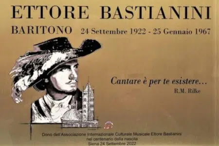 Intitolazione del Foyer del Teatro dei Rinnovati a Ettore Bastianini con posa della targa di Alberto Zucchetta