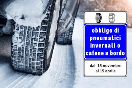 Toscana, obbligo di catene a bordo o pneumatici invernali su tutte le strade statali e raccordi autostradali