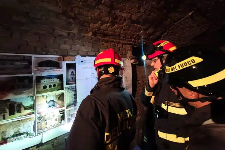 Bottini di Siena, ispezione e sopralluogo dei Vigili del Fuoco per la sicurezza delle visite guidate