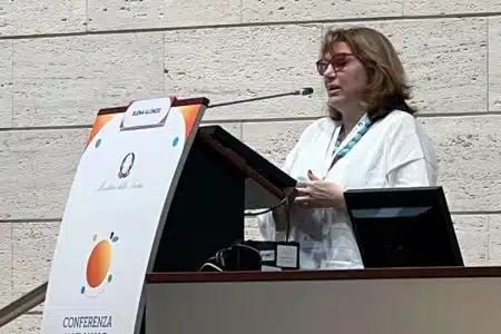 La dottoressa Paolini, presidente di ADI, alla conferenza nazionale sulla nutrizione promossa dal Ministero della Salute