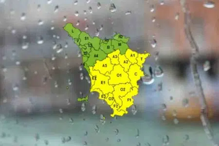 Meteo, in Toscana codice giallo per piogge lunedì 20 marzo