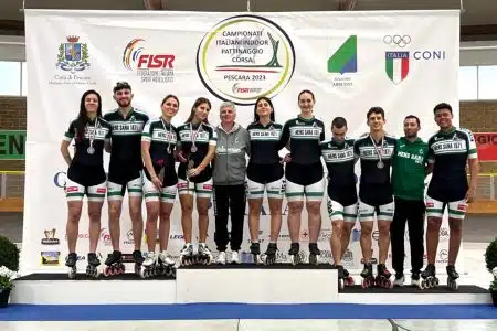Mens Sana Pattinaggio Corsa: biancoverdi sul podio al Campionato italiano indoor. Duccio Marsili si conferma il più veloce d’Italia