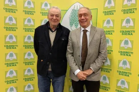 Coldiretti Siena ha incontrato il candidato sindaco Fabio Pacciani Luigi Sardone e Fabio Pacciani incontro Coldiretti Siena