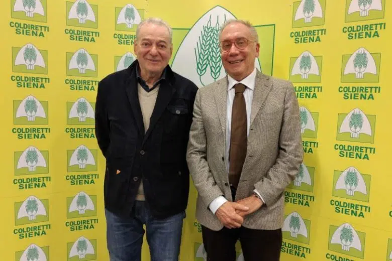 Coldiretti Siena ha incontrato il candidato sindaco Fabio Pacciani Luigi Sardone e Fabio Pacciani incontro Coldiretti Siena