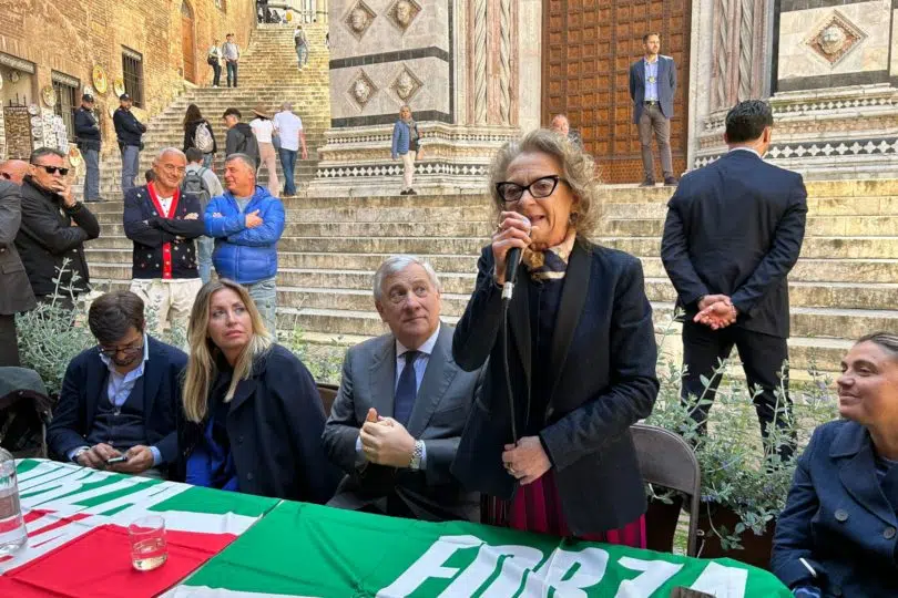 Antonio Tajani e Nicoletta Fabio