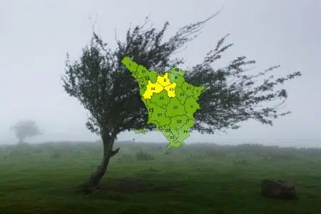 Vento, codice giallo in parte della Toscana fino alla mezzanotte di martedì 4 aprile