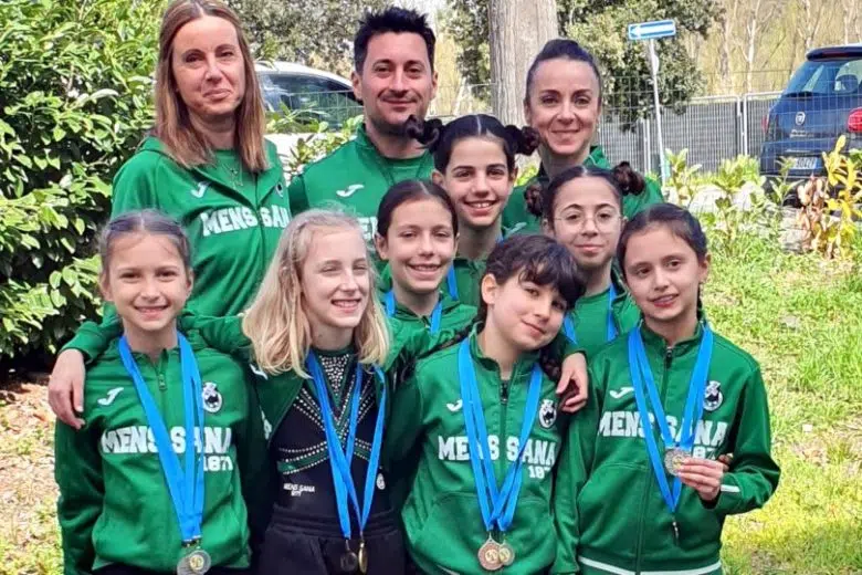 Mens Sana Ginnastica Artistica: pioggia di medaglie per le giovanissime biancoverdi al campionato regionale Silver Gaf Individuale