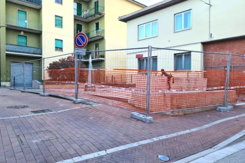 Monteroni d’Arbia: al via i lavori per la riqualificazione di Piazza Caduti sul lavoro, ex Piazzetta del Re Cantiere lavori ex piazzetta del Re