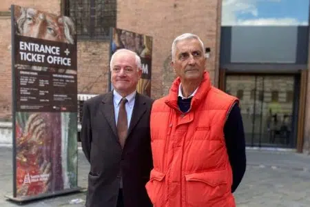 Luca Verdone: “Per Siena festival del cinema e mostre prestigiose” Luca Verdone e Massimo Castagnini