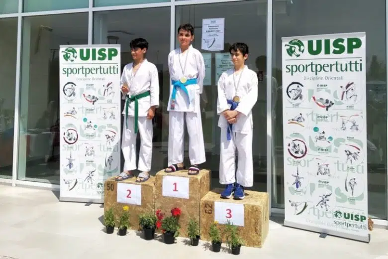 Atleti dello Shinan Karate Kai Siena sul podio a Guastalla