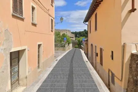 Il rendering del progetto di via Borgo Vecchio a Staggia Senese