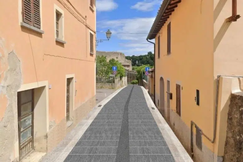 Il rendering del progetto di via Borgo Vecchio a Staggia Senese