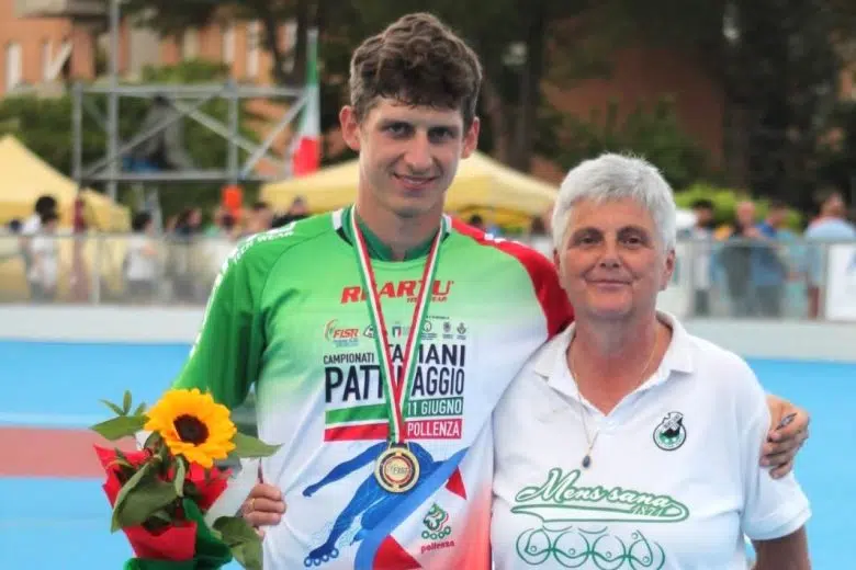 Mens Sana Pattinaggio Corsa: Duccio Marsili campione italiano Duccio Marsili con Laura Perinti ai Campionati italiani pattinaggio corsa