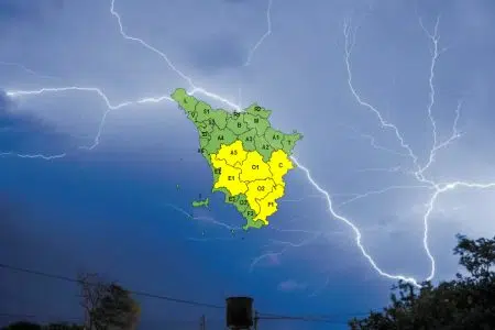 Allerta meteo per temporali e rischio idrogeologico sulla Toscana meridionale Allerta meteo codice giallo in Toscana meridionale