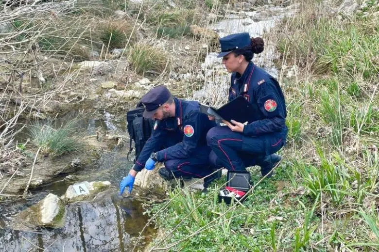 Sversamento di idrocarburi, due denunciati dai Carabinieri Forestali Controllo acque da parte dei Carabinieri Forestali