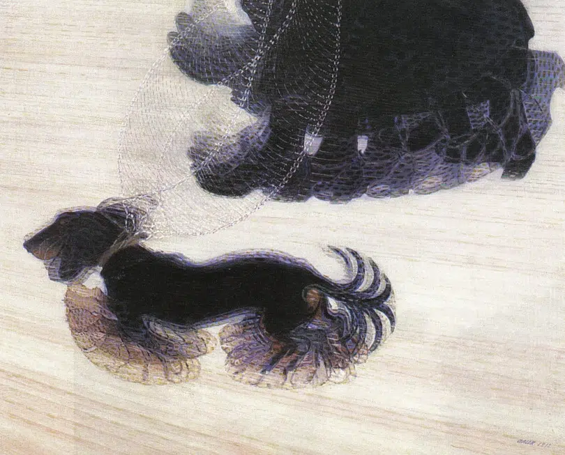 Giacomo Balla, "Dinamismo di un cane al guinzaglio"