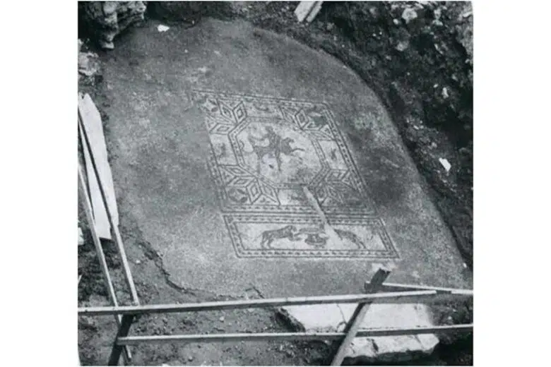 Chiusi: mosaico della Violella. scoperta