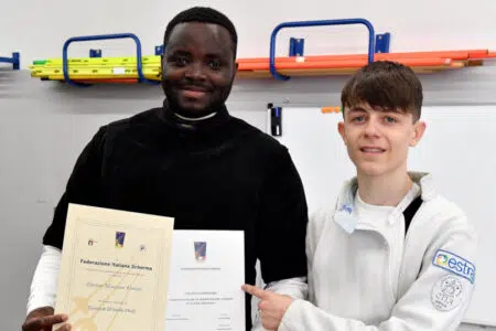 CUS Siena Scherma Estra, riconoscimenti nazionali per i tecnici Komlan Efanam Miawoto e Pietro Corsini