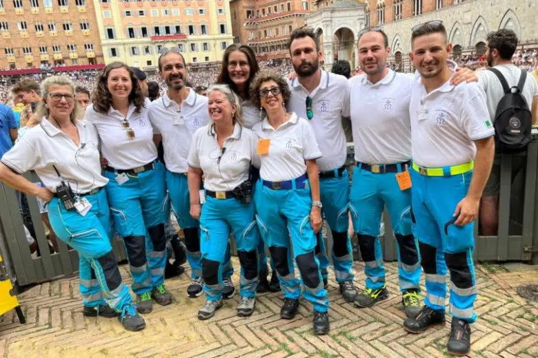 Palio di Siena luglio 2023, volontari Misericordia al Casato
