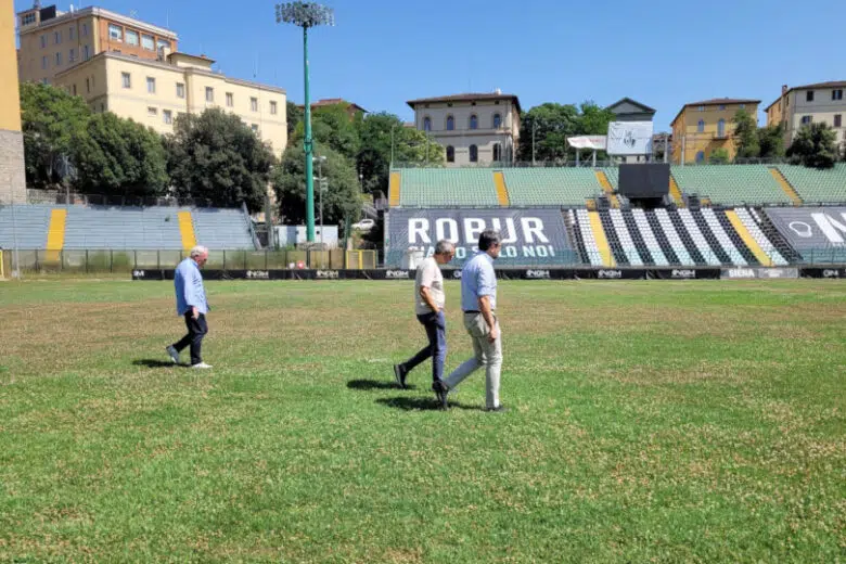 Sopralluogo del Comune allo stadio "Artemio Franchi" di Siena