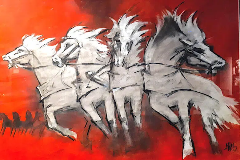 Cavalli della locandina del film Ben Hur di Nano Campeggi