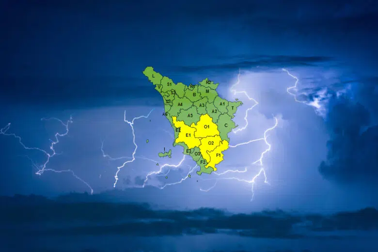 Ancora tempo instabile, codice giallo per temporali forti nella Toscana meridionale Maltempo, temporale in Toscana