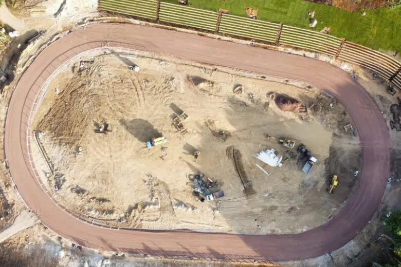 Parco tematico equestre di Piancastagnaio, vista dall'alto dei lavori