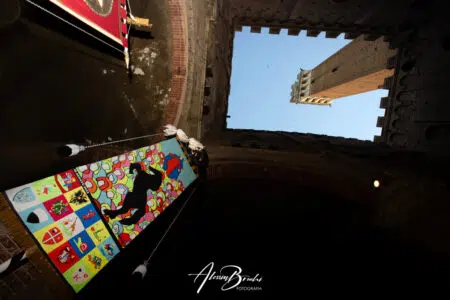 Questa sera la presentazione del Drappellone per il Palio di luglio Drappellone Palio di Siena del 16 agosto 2023