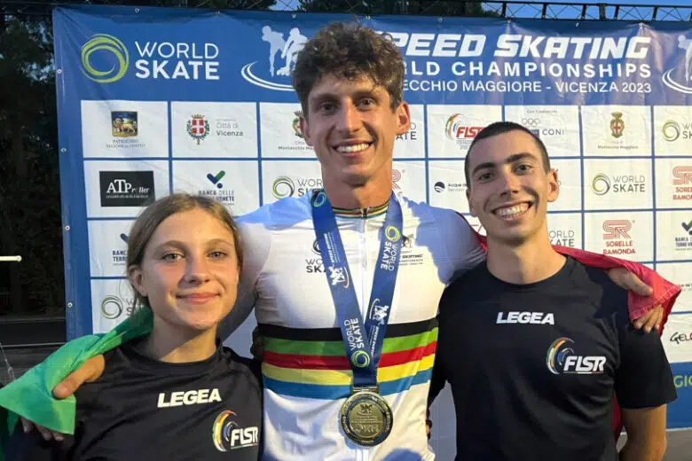 Duccio Marsili, campione mondiale pattinaggio corsa