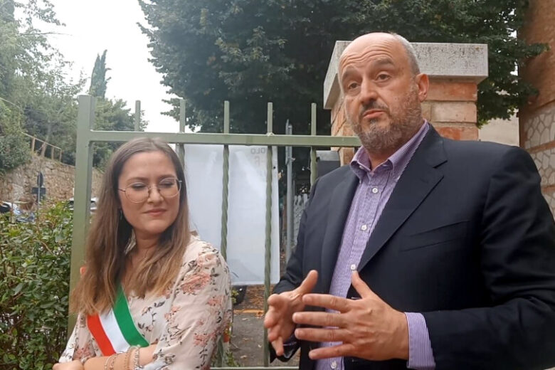 Inaugurazione polo infanzia 0-6 di Montisi, Giulia Iannotta e Silvio Franceschelli