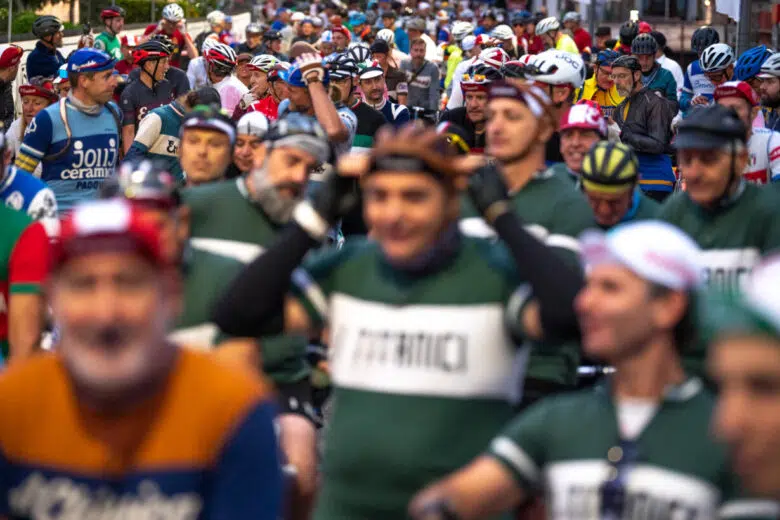 L'Eroica di Gaiole in Chianti, ciclisti al via