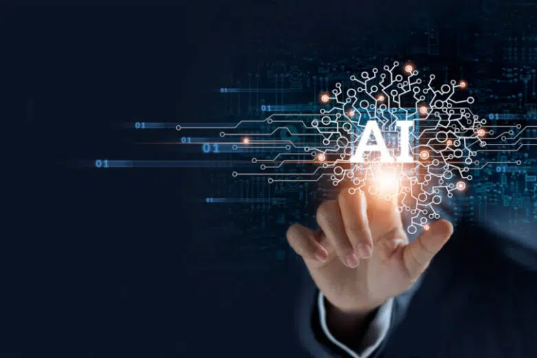 Università di Siena, policy per l’utilizzo dei sistemi di intelligenza artificiale generativa Intelligenza artificiale, dito, schermo, cervello