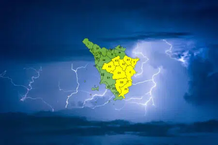 Maltempo Toscana, codice giallo per temporali forti fino alle 20 Maltempo Toscana