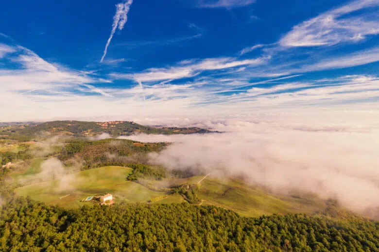 Foto aerea della Valdichiana Senese