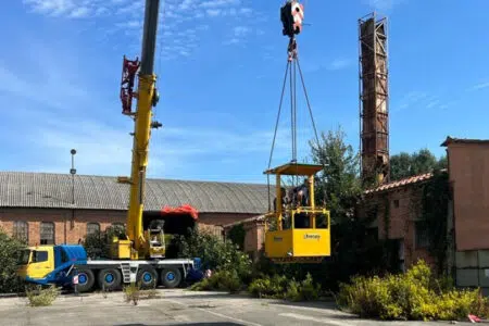 Ex fornace di Arbia: via alle attività di bonifica e messa in sicurezza della ciminiera Lavori alla ciminiera della ex fornace di Arbia