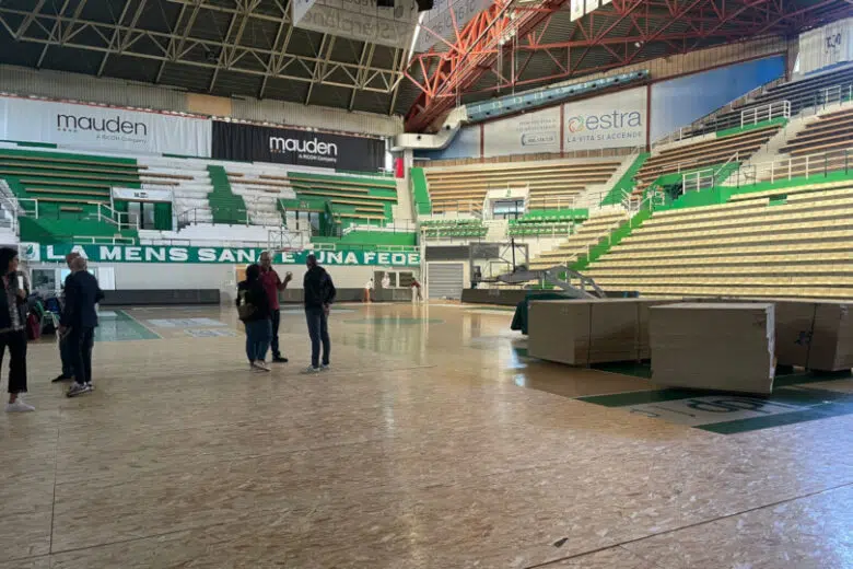 Palasport di Siena, conclusa la prima fase di lavori per il miglioramento dell’adeguamento statico Lavori palasport di Siena