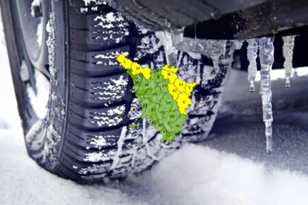 Allerta codice giallo per ghiaccio in parte della Toscana Allerta meteo per ghiaccio in Tonscana, automobile