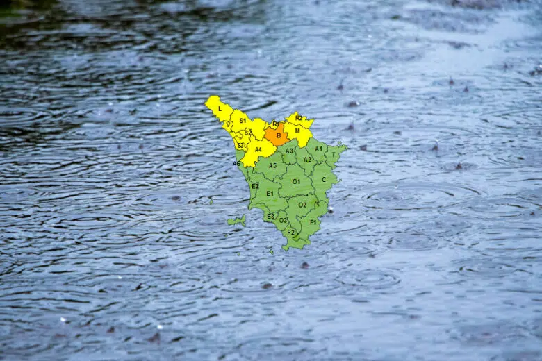 Allerta meteo di codice arancione e giallo nel nord della Toscana Allerta meteo in Toscana