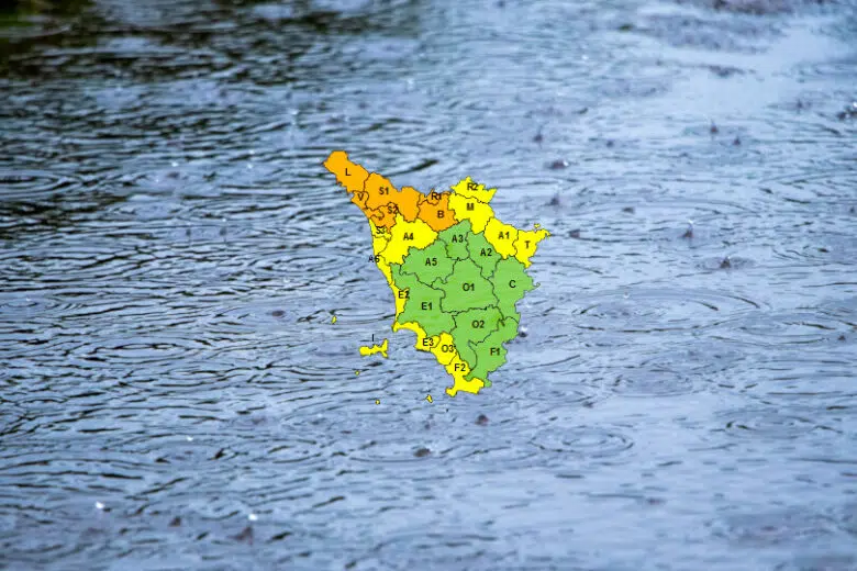 Allerta meteo codice giallo e arancione in Toscana