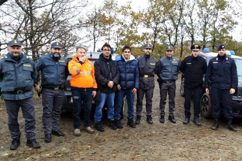 Ripulitura area boschiva spaccio stupefacenti nel comune di Piancastagnaio, gruppo