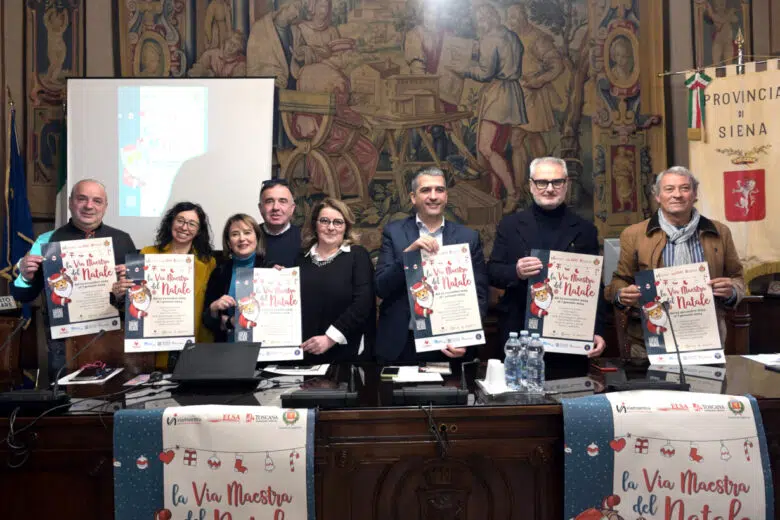 “La via Maestra del Natale”, a Poggibonsi oltre 60 eventi per le festività La via Maestra del Natale a Poggibonsi, presentazione, gruppo