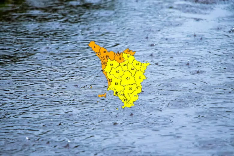 Maltempo, allerta meteo codice arancione in Toscana
