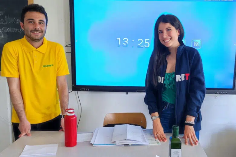Coldiretti Siena, progetto Lo sviluppo sostenibile e l'educazione alimentare, Gabriele La Spisa e Bianca Mascagni
